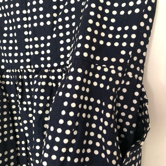 Strapless fit & flare polka dots dress with side pockets - Picture 3 of 3